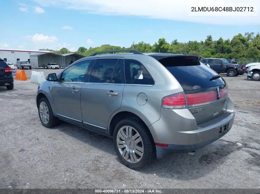 2LMDU68C48BJ02712 2008 Lincoln Mkx