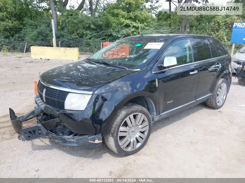 2LMDU88C58BJ14749 2008 Lincoln Mkx