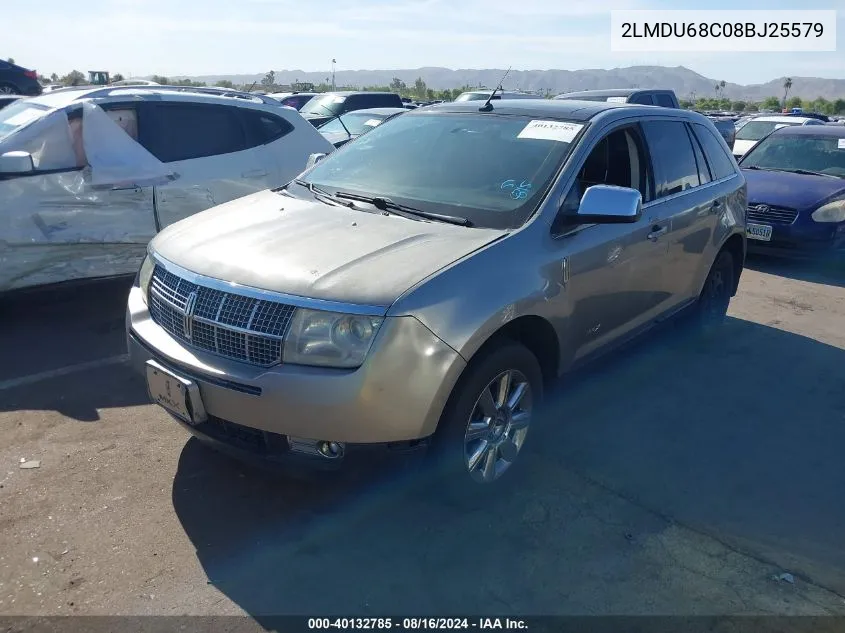 2008 Lincoln Mkx VIN: 2LMDU68C08BJ25579 Lot: 40132785