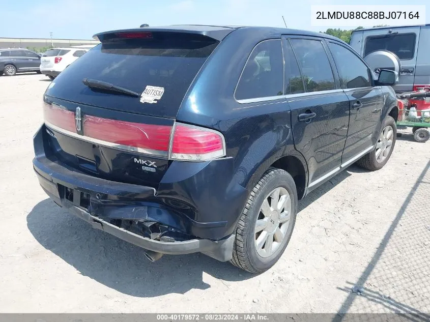 2008 Lincoln Mkx VIN: 2LMDU88C88BJ07164 Lot: 40179572