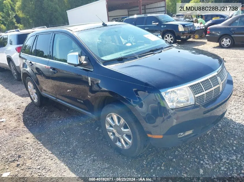 2LMDU88C28BJ21738 2008 Lincoln Mkx