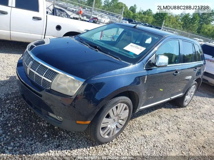 2LMDU88C28BJ21738 2008 Lincoln Mkx