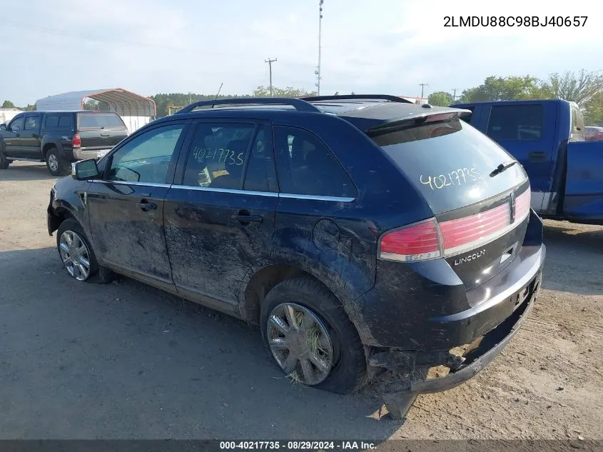 2LMDU88C98BJ40657 2008 Lincoln Mkx