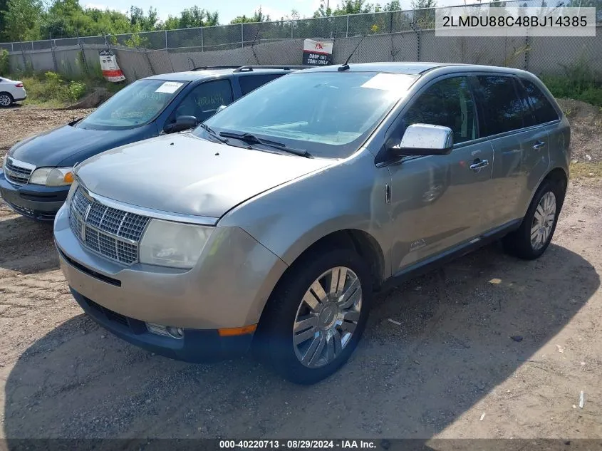 2008 Lincoln Mkx VIN: 2LMDU88C48BJ14385 Lot: 40220713