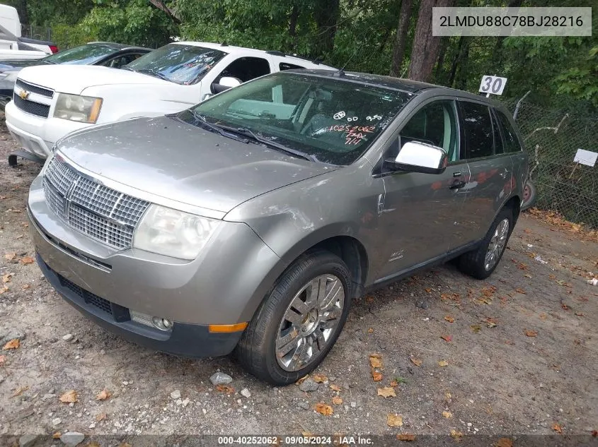 2008 Lincoln Mkx VIN: 2LMDU88C78BJ28216 Lot: 40252062