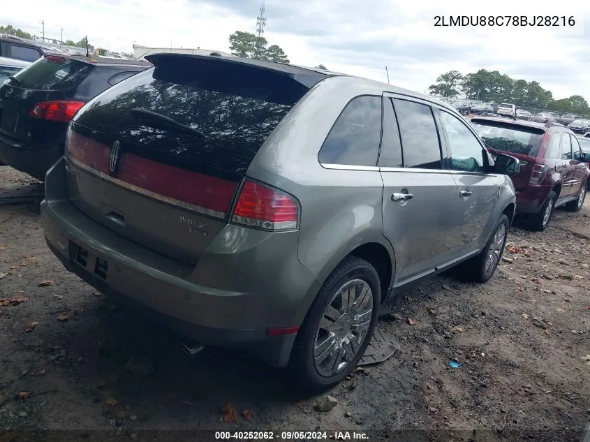 2LMDU88C78BJ28216 2008 Lincoln Mkx