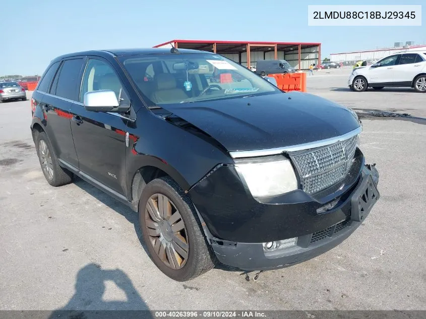 2008 Lincoln Mkx VIN: 2LMDU88C18BJ29345 Lot: 40263996