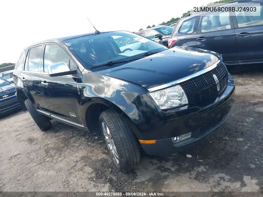 2008 Lincoln Mkx VIN: 2LMDU68C08BJ24903 Lot: 40278855