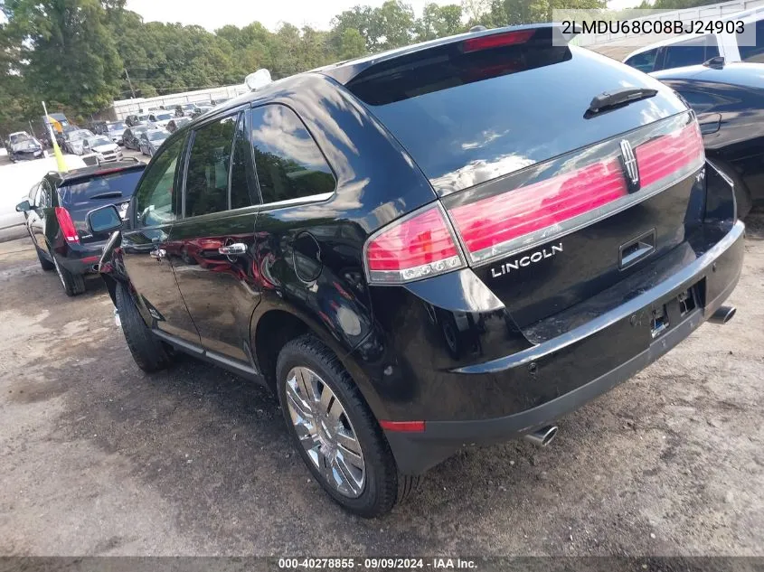 2008 Lincoln Mkx VIN: 2LMDU68C08BJ24903 Lot: 40278855