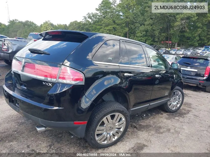 2008 Lincoln Mkx VIN: 2LMDU68C08BJ24903 Lot: 40278855