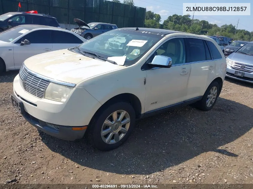 2008 Lincoln Mkx VIN: 2LMDU88C98BJ12857 Lot: 40296691