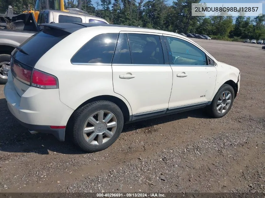 2008 Lincoln Mkx VIN: 2LMDU88C98BJ12857 Lot: 40296691