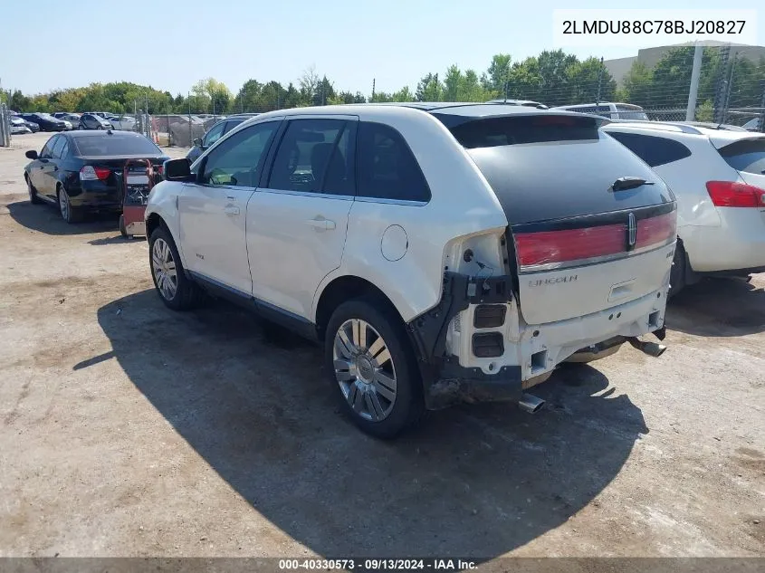 2LMDU88C78BJ20827 2008 Lincoln Mkx