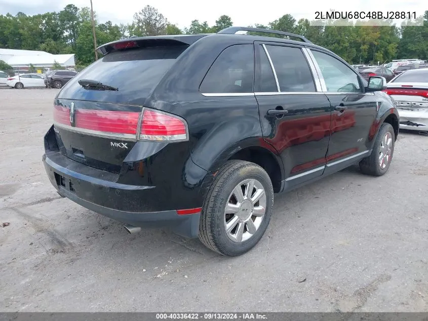 2008 Lincoln Mkx VIN: 2LMDU68C48BJ28811 Lot: 40336422