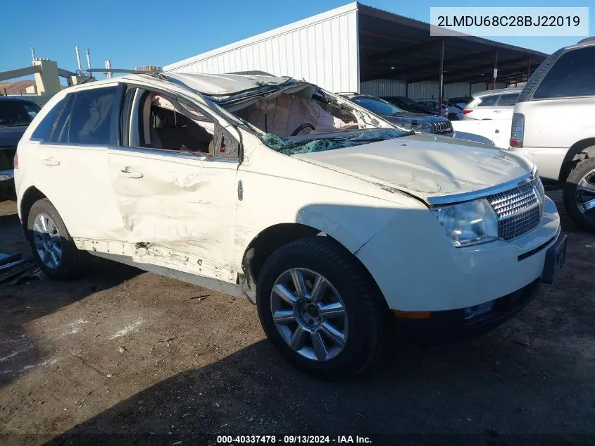 2008 Lincoln Mkx VIN: 2LMDU68C28BJ22019 Lot: 40337478