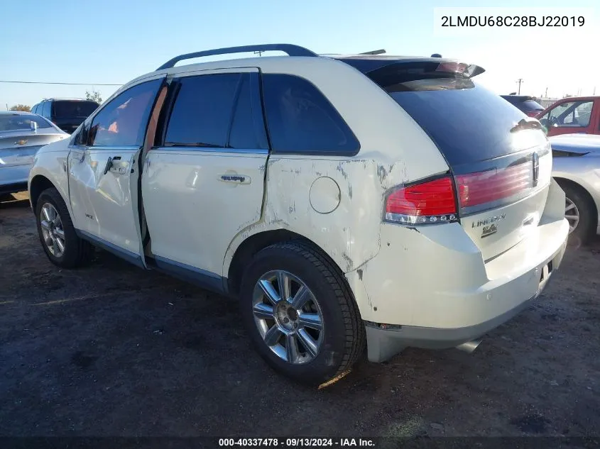 2LMDU68C28BJ22019 2008 Lincoln Mkx