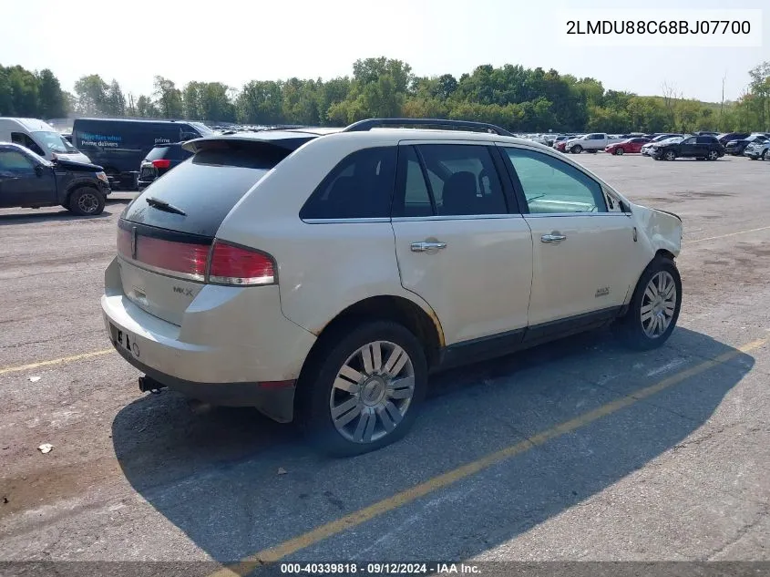 2LMDU88C68BJ07700 2008 Lincoln Mkx