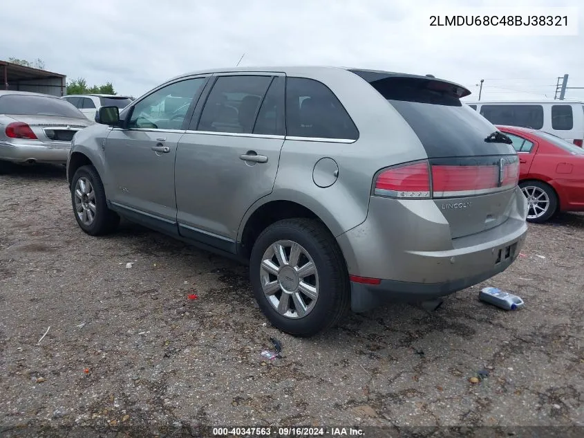 2LMDU68C48BJ38321 2008 Lincoln Mkx