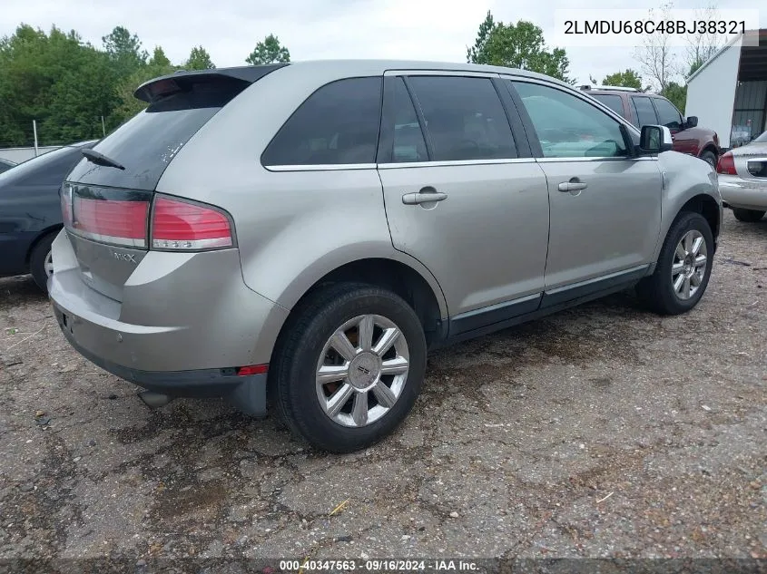 2LMDU68C48BJ38321 2008 Lincoln Mkx