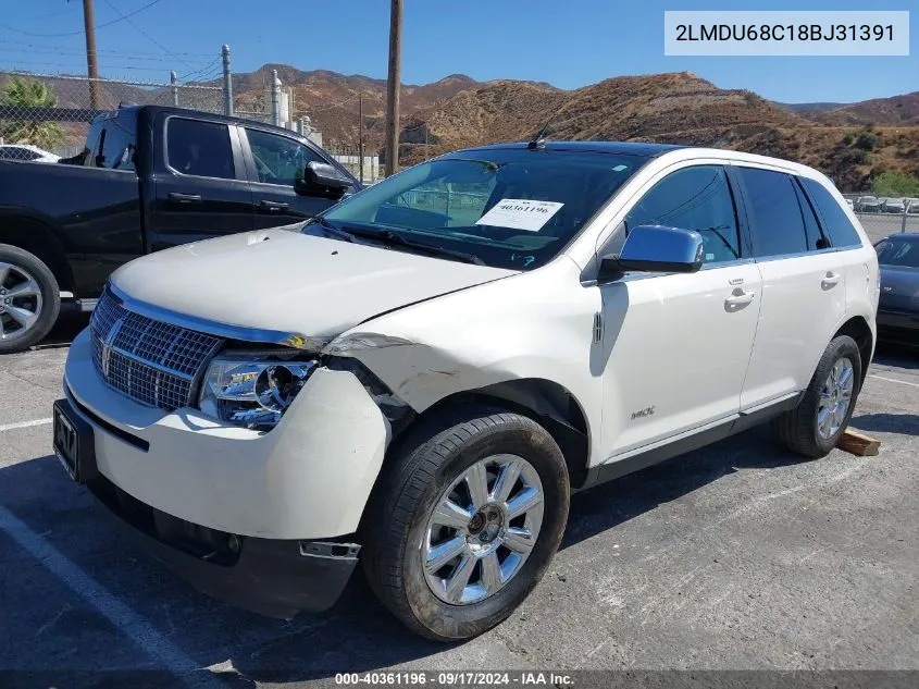 2LMDU68C18BJ31391 2008 Lincoln Mkx