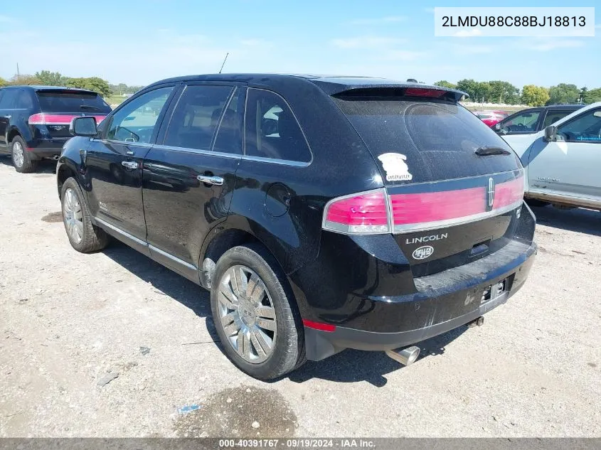 2008 Lincoln Mkx VIN: 2LMDU88C88BJ18813 Lot: 40391767