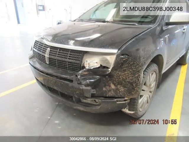 2009 Lincoln Mkx VIN: 2LMDU88C39BJ00348 Lot: 30042866