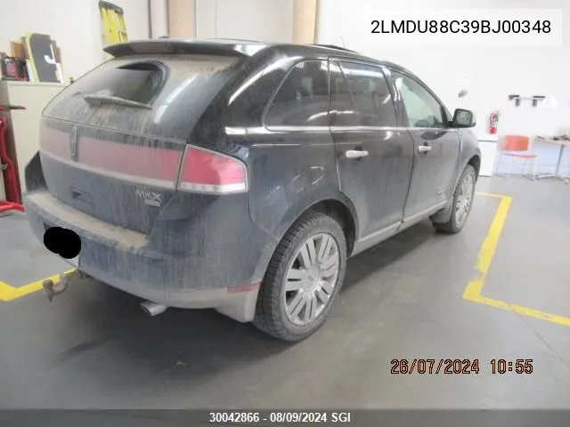 2009 Lincoln Mkx VIN: 2LMDU88C39BJ00348 Lot: 30042866