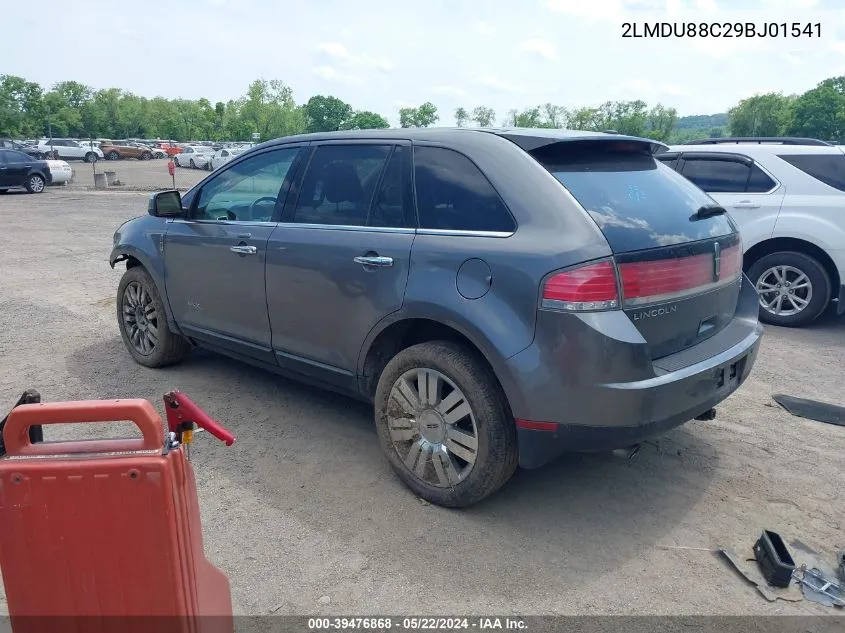 2009 Lincoln Mkx VIN: 2LMDU88C29BJ01541 Lot: 39476868