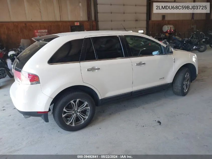 2009 Lincoln Mkx VIN: 2LMDU68C59BJ03725 Lot: 39492641