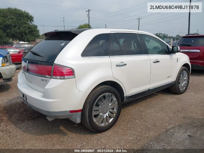 2009 Lincoln Mkx VIN: 2LMDU68C49BJ11878 Lot: 39556667