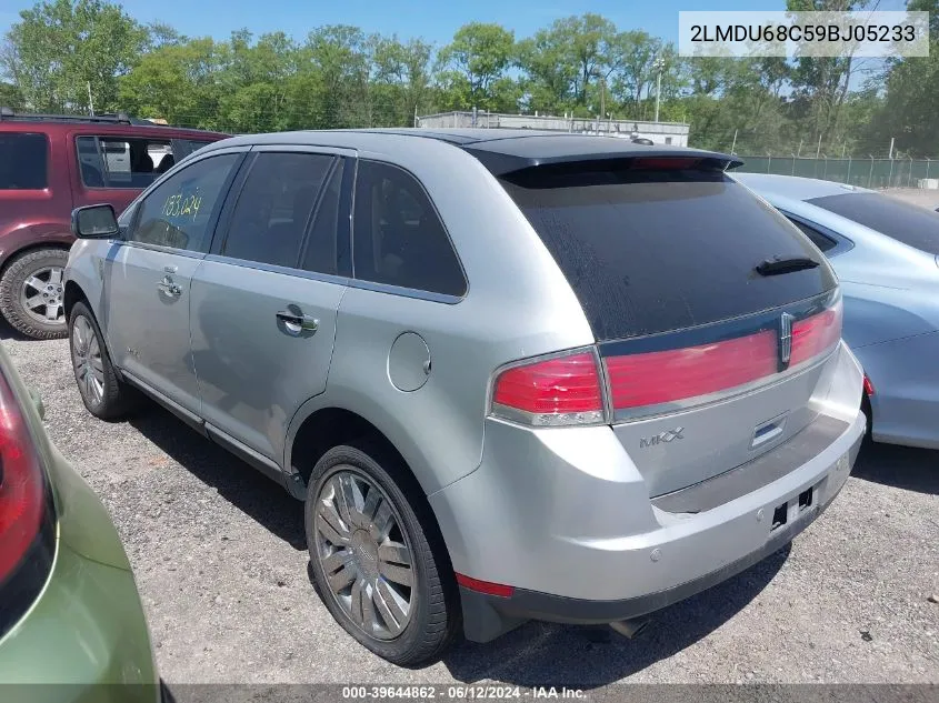 2009 Lincoln Mkx VIN: 2LMDU68C59BJ05233 Lot: 39644862