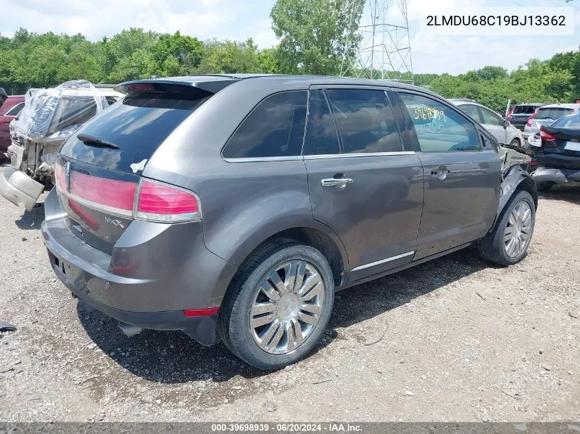 2009 Lincoln Mkx VIN: 2LMDU68C19BJ13362 Lot: 39698939