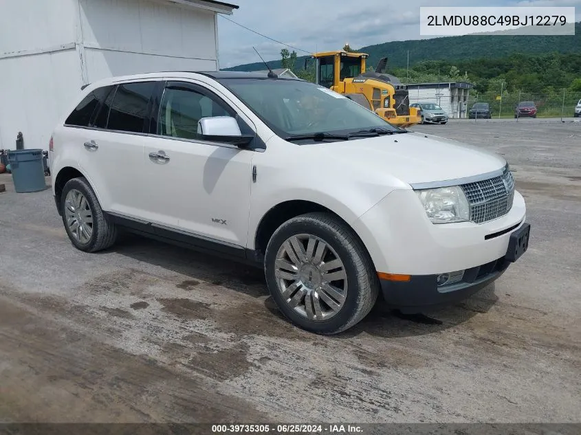 2009 Lincoln Mkx VIN: 2LMDU88C49BJ12279 Lot: 39735305