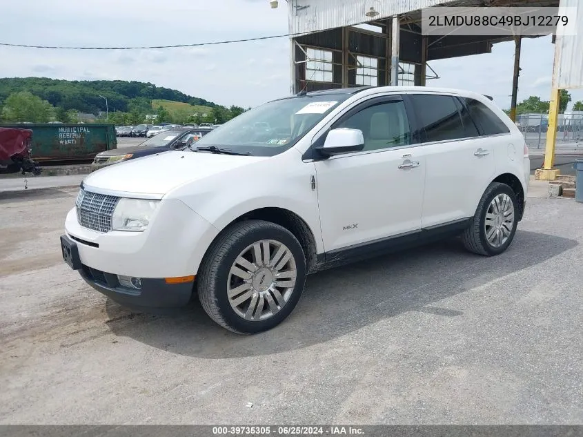 2009 Lincoln Mkx VIN: 2LMDU88C49BJ12279 Lot: 39735305