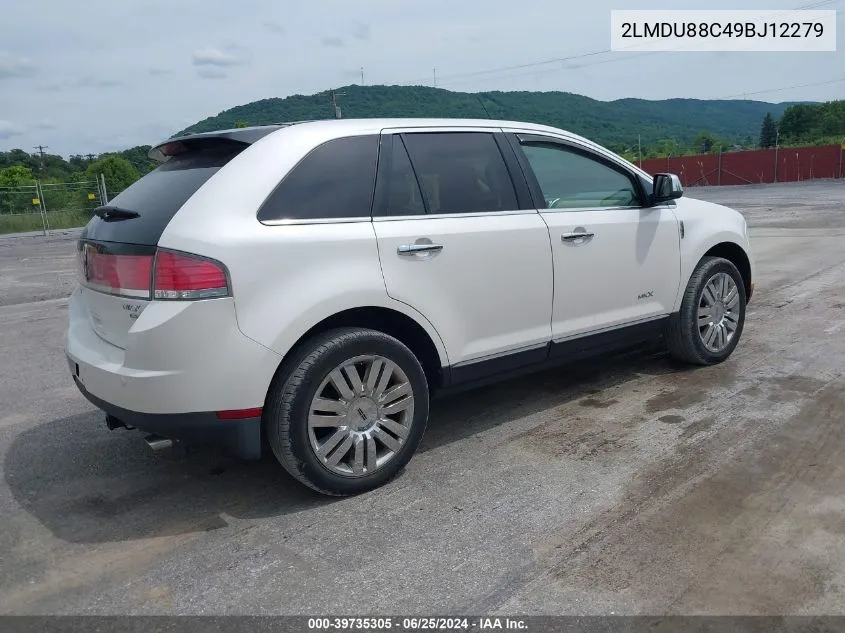 2009 Lincoln Mkx VIN: 2LMDU88C49BJ12279 Lot: 39735305