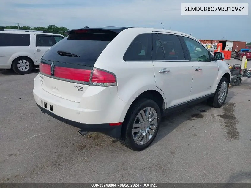 2009 Lincoln Mkx VIN: 2LMDU88C79BJ10994 Lot: 39740804