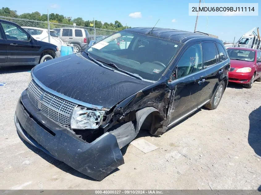 2009 Lincoln Mkx VIN: 2LMDU68C09BJ11114 Lot: 40300327