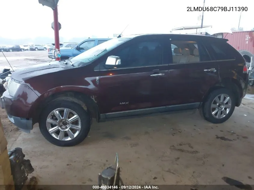 2009 Lincoln Mkx VIN: 2LMDU68C79BJ11390 Lot: 40334146