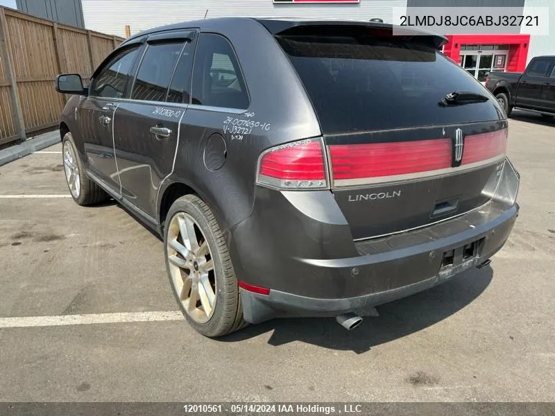 2010 Lincoln Mkx VIN: 2LMDJ8JC6ABJ32721 Lot: 12010561