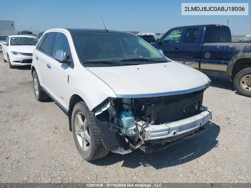 2010 Lincoln Mkx VIN: 2LMDJ8JC0ABJ18006 Lot: 12051638