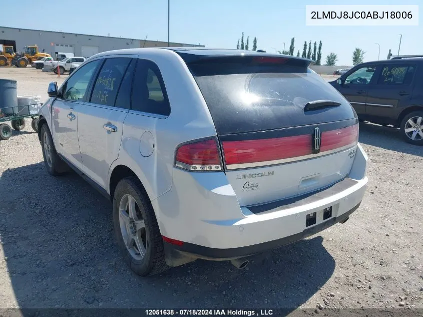 2010 Lincoln Mkx VIN: 2LMDJ8JC0ABJ18006 Lot: 12051638