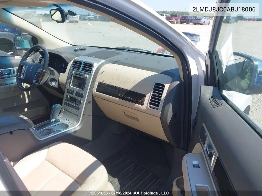 2LMDJ8JC0ABJ18006 2010 Lincoln Mkx