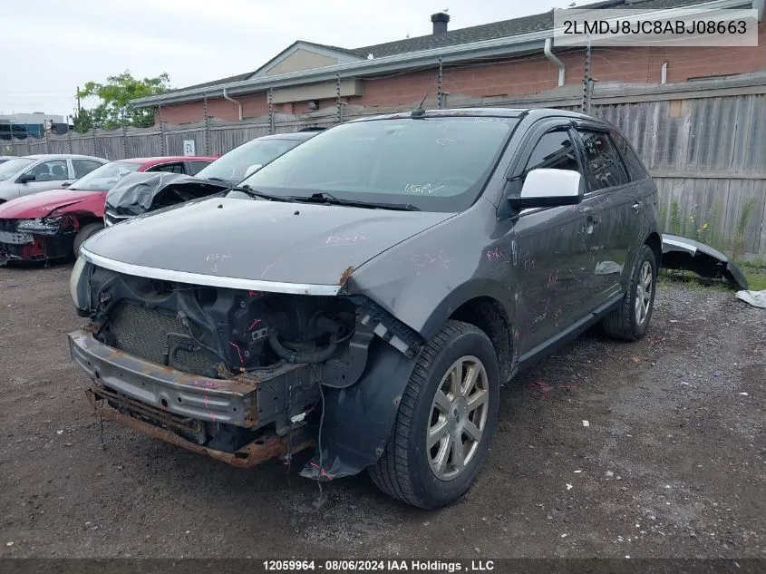 2010 Lincoln Mkx VIN: 2LMDJ8JC8ABJ08663 Lot: 12059964