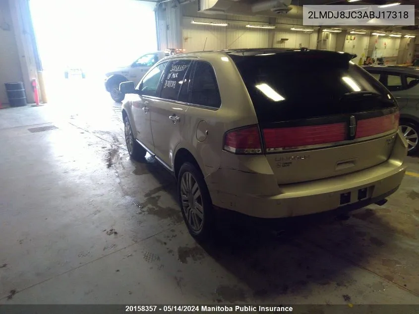 2010 Lincoln Mkx VIN: 2LMDJ8JC3ABJ17318 Lot: 20158357