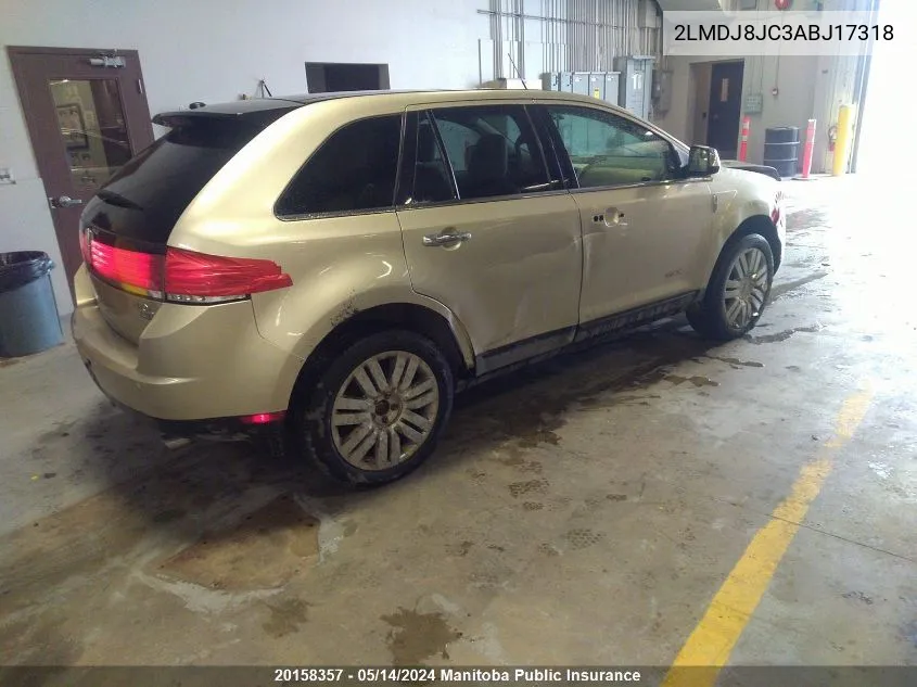 2LMDJ8JC3ABJ17318 2010 Lincoln Mkx