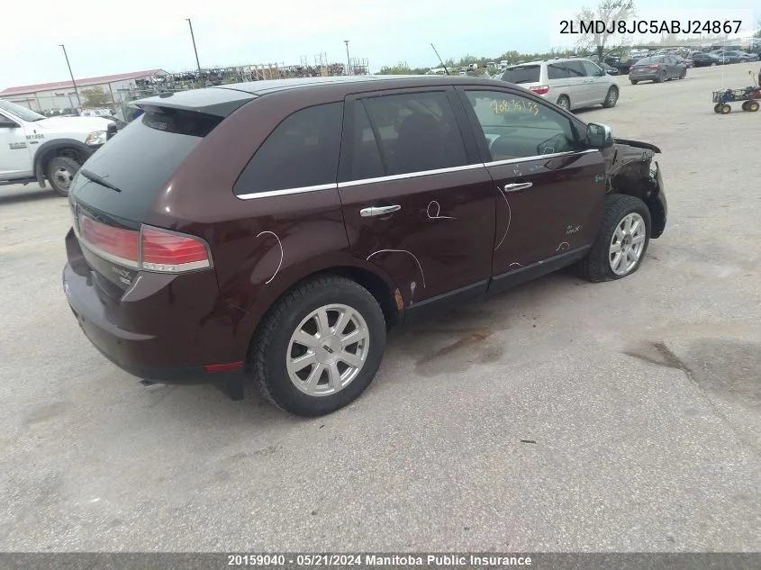 2LMDJ8JC5ABJ24867 2010 Lincoln Mkx