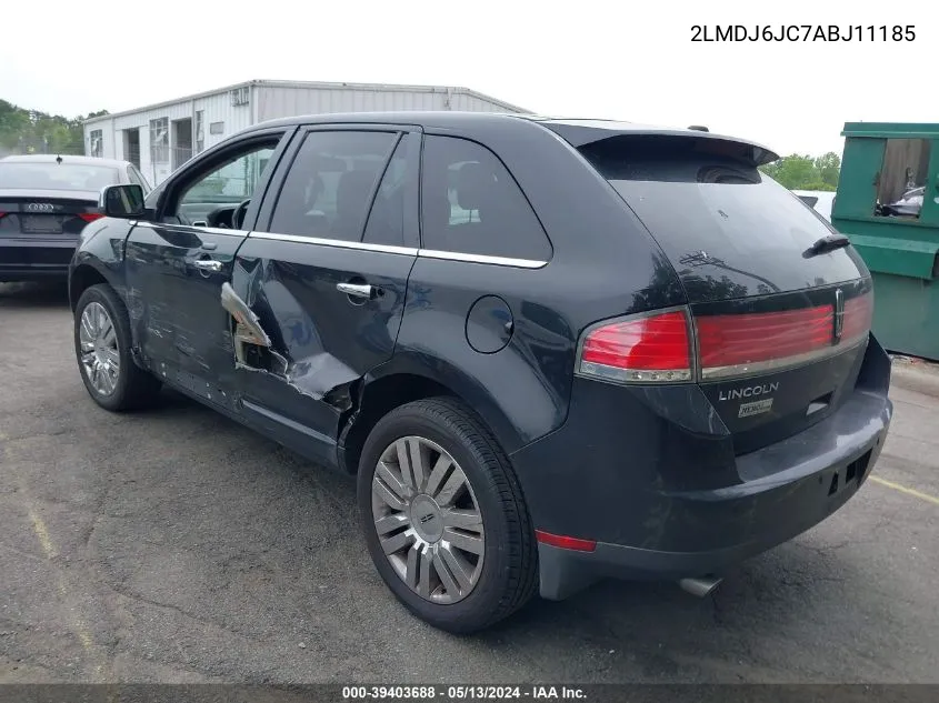 2010 Lincoln Mkx VIN: 2LMDJ6JC7ABJ11185 Lot: 39403688