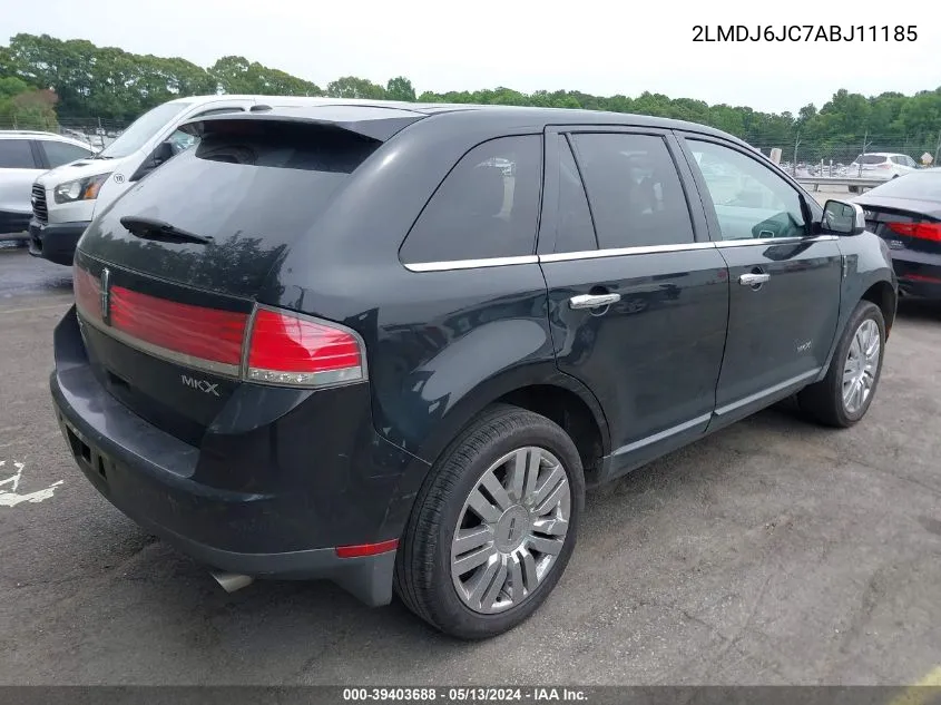 2010 Lincoln Mkx VIN: 2LMDJ6JC7ABJ11185 Lot: 39403688