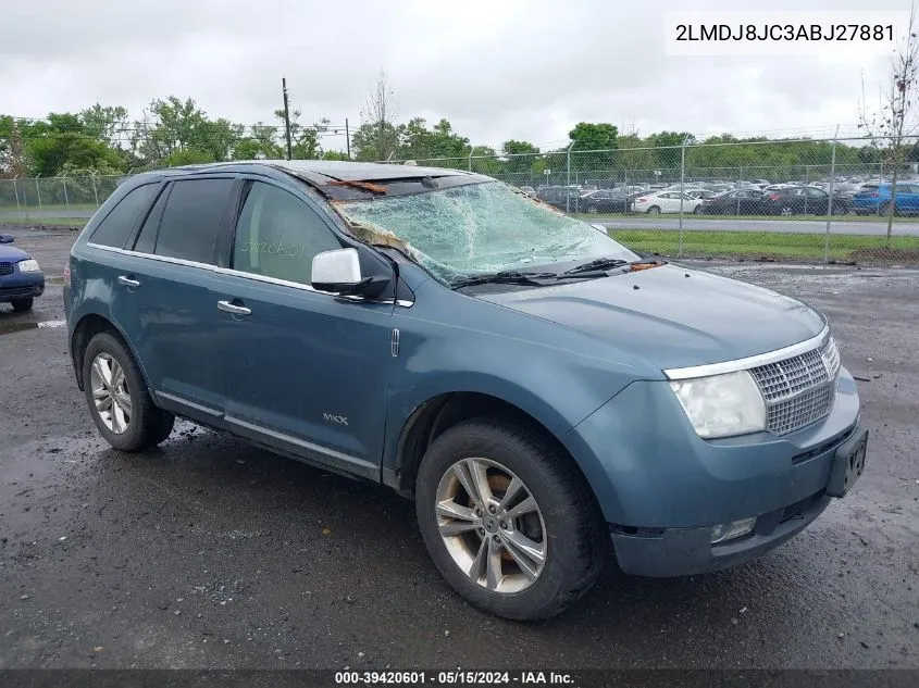 2LMDJ8JC3ABJ27881 2010 Lincoln Mkx