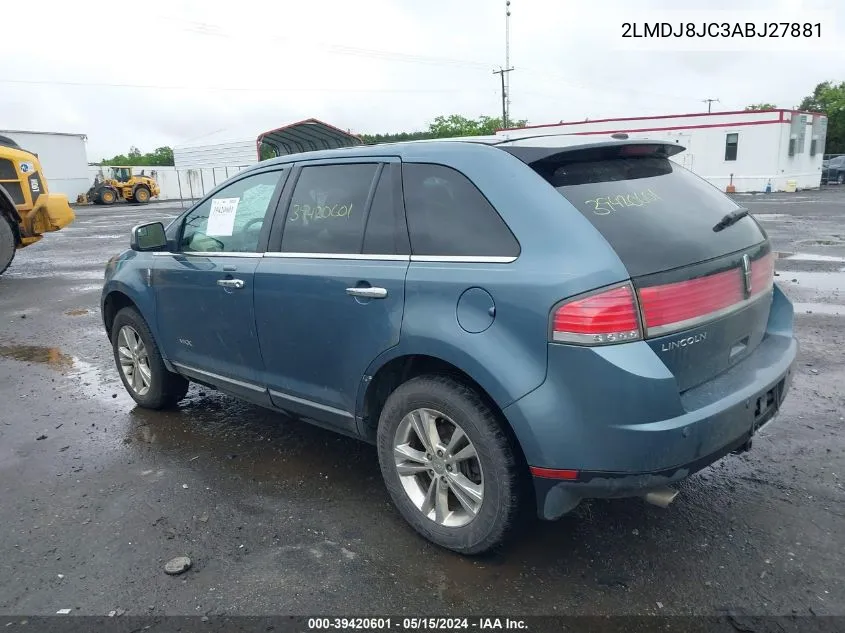 2LMDJ8JC3ABJ27881 2010 Lincoln Mkx